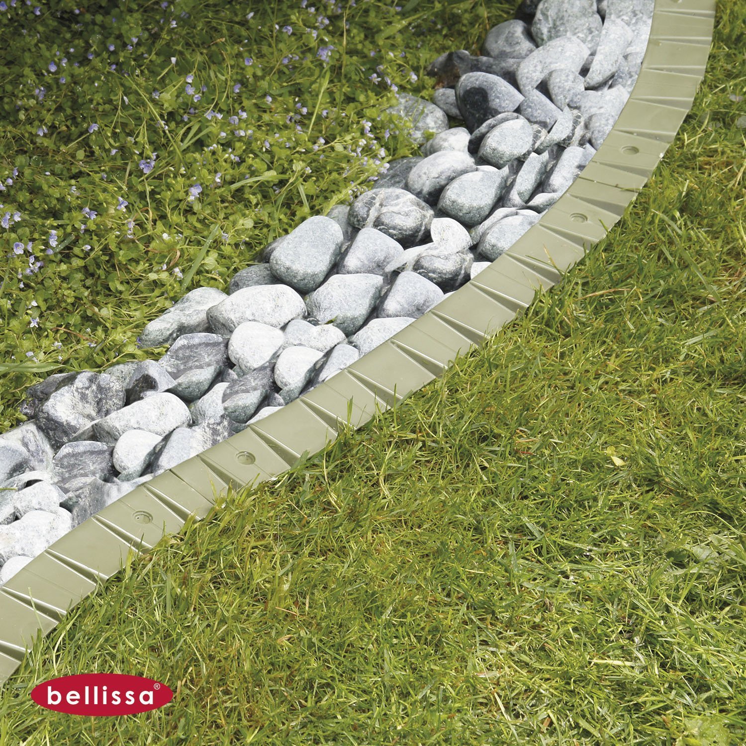 Gartenwelt Riegelsberger Bordo Per Aiuole In Acciaio Zincato - Set 3 Pezzi, Diametro 75 Cm, Altezza 12 Cm, Cordonatura Per Prato