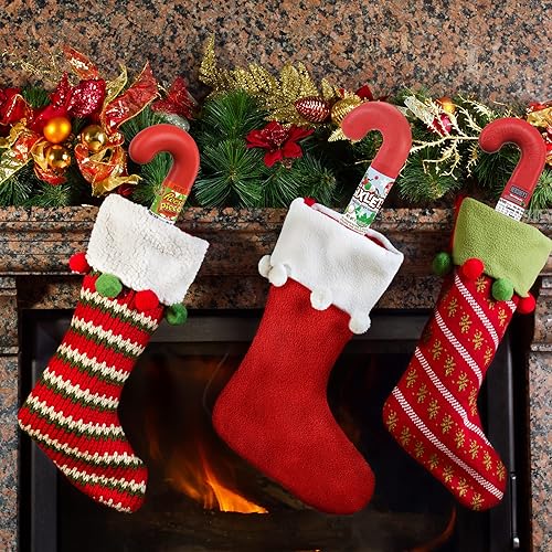 Miniatura 2 de Tubos de plástico de bastón de caramelo rellenos de chocolate recubierto y mantequilla de maní rellenos de calcetines de dulces de Navidad paquete