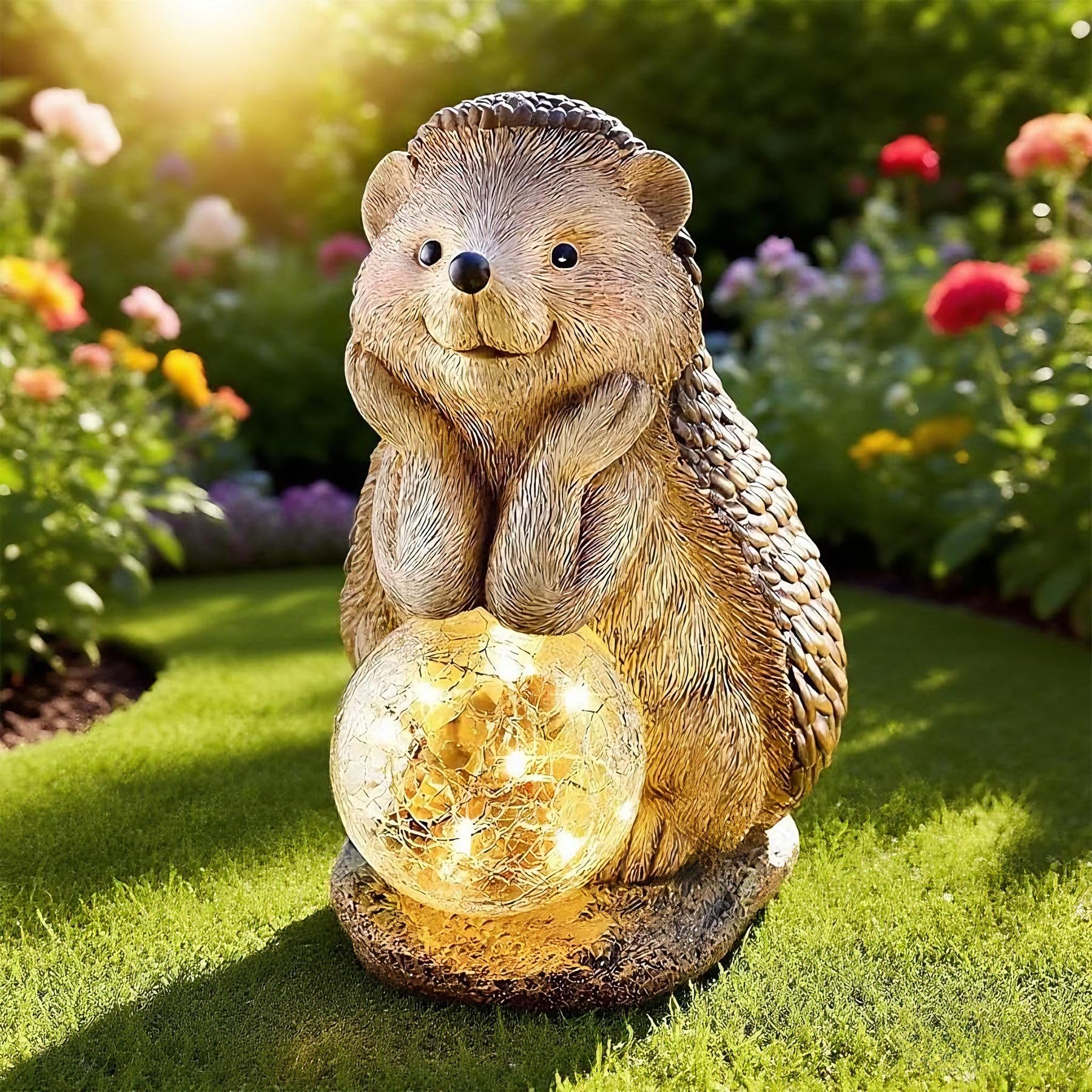 Amazon.com: Teaeeno Hedgehog Statue Garden Decor,Hedgehog Garden