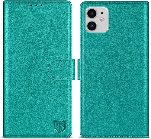 ZZXX Funda tipo cartera para iPhone 11 con bloqueo RFID, ranura para tarjetas, función atril, cierre magnético, funda protectora de cuero para