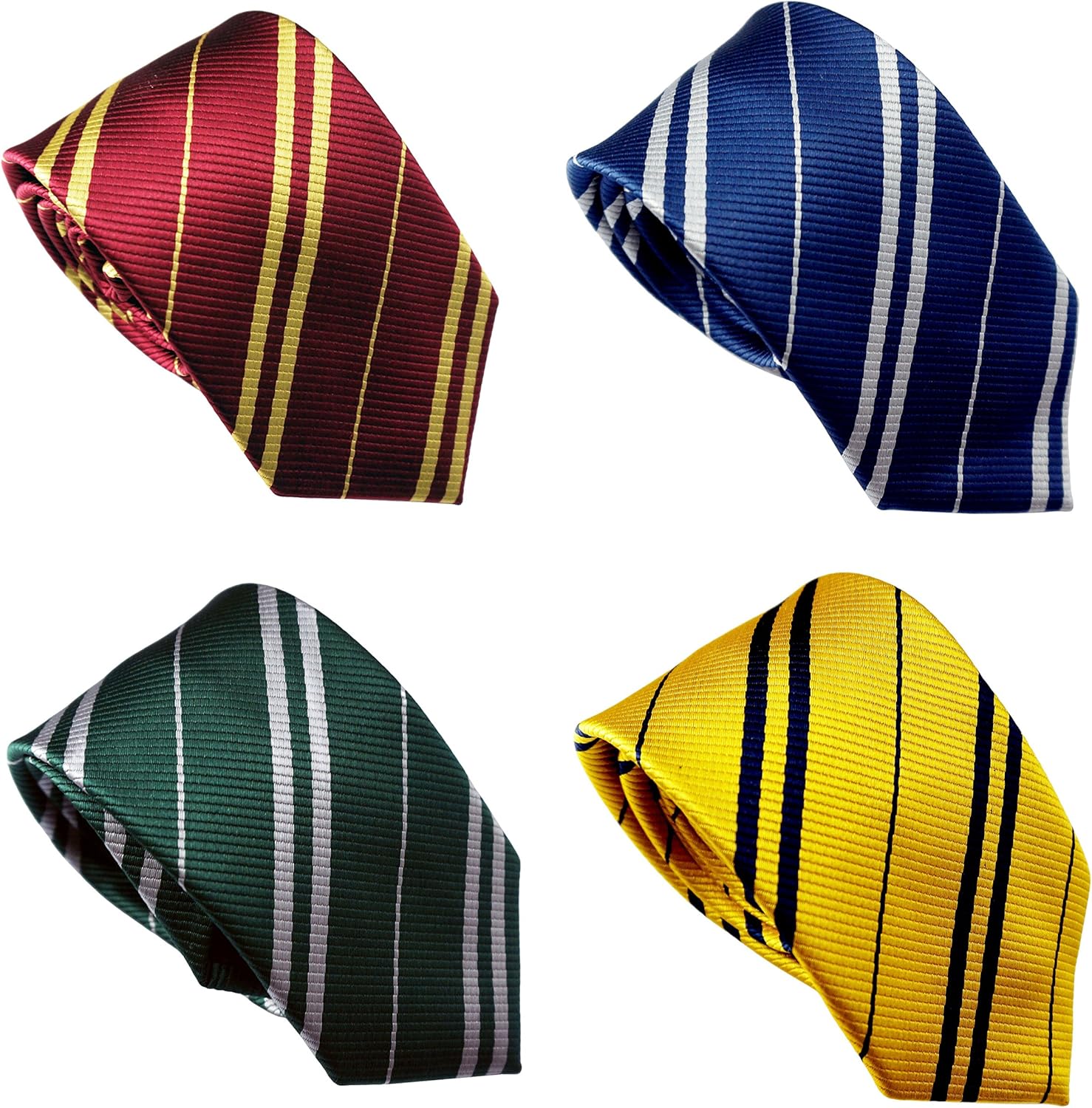 4 Pack Pinstriped Formal Necktie Tie Set