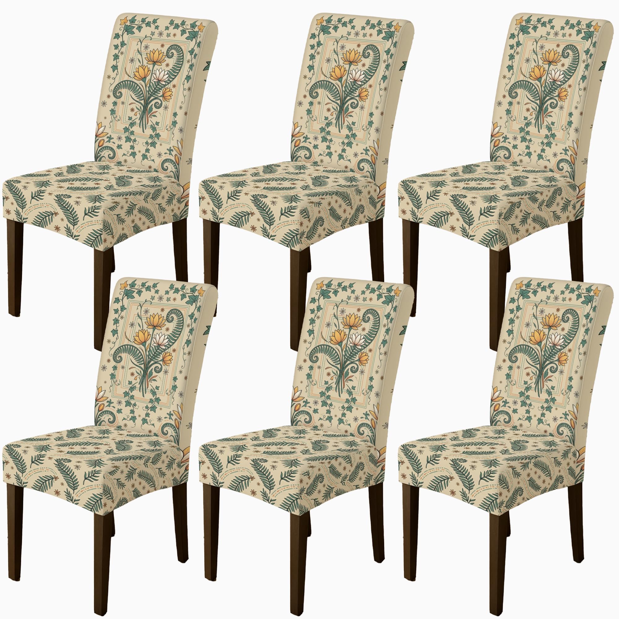 Housses de chaise de salle à manger extensibles de qualité supérieure vert