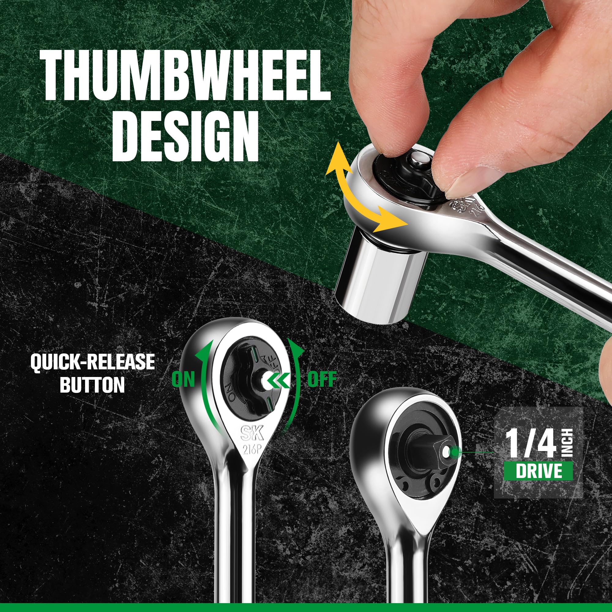 SK 1/4" Drive Ratchet - 216 Position -5 SK 1/4" Drive Ratchet - 216 Position -5