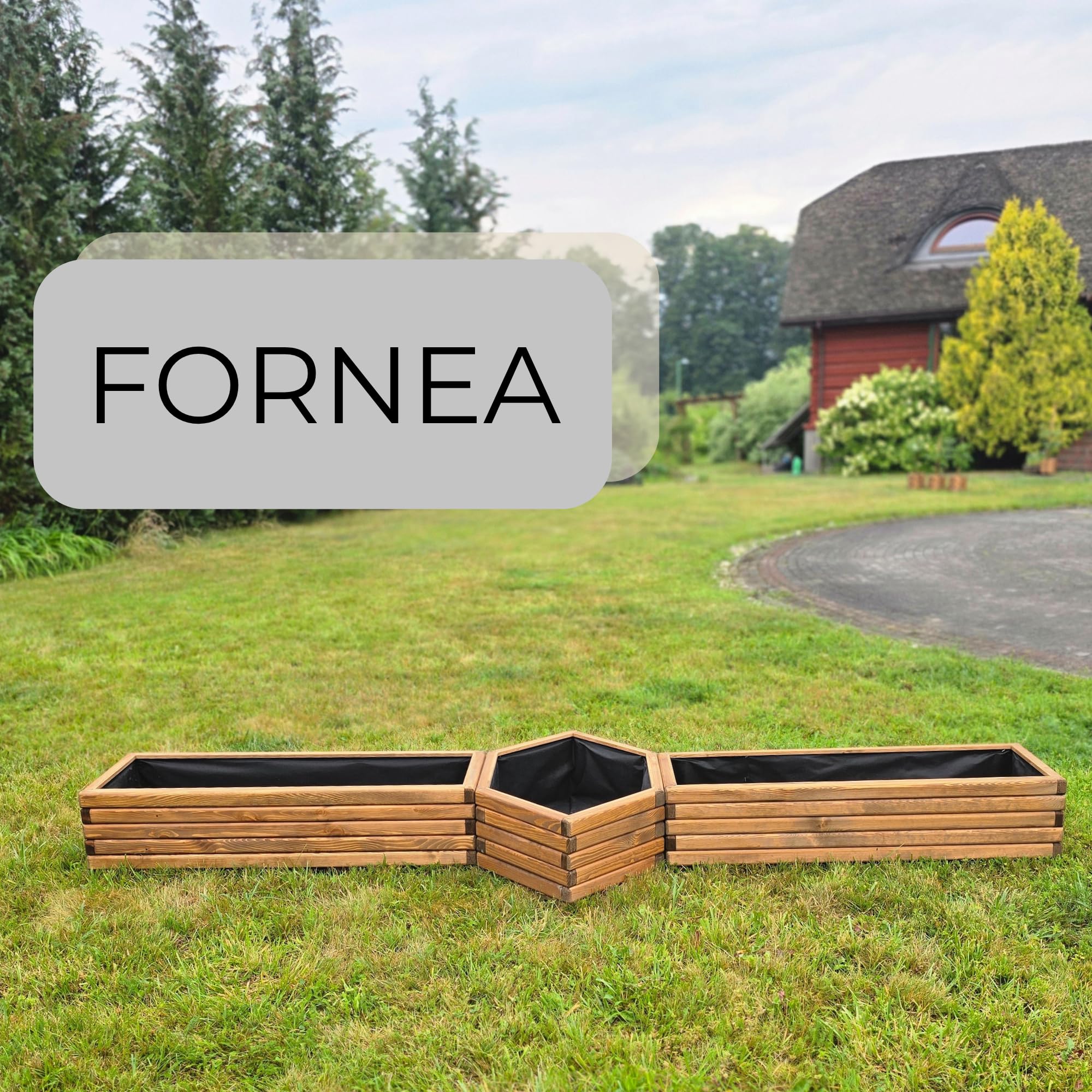 Jardinière en Bois avec Non-tissé 118x30x40 cm Imprégné Couleur PinPot de Fleurs Jardin, Balcon, Terrasse Résistant aux Intempéries Bois Massif Jardiniere Exterieur Grande Taille 95L
