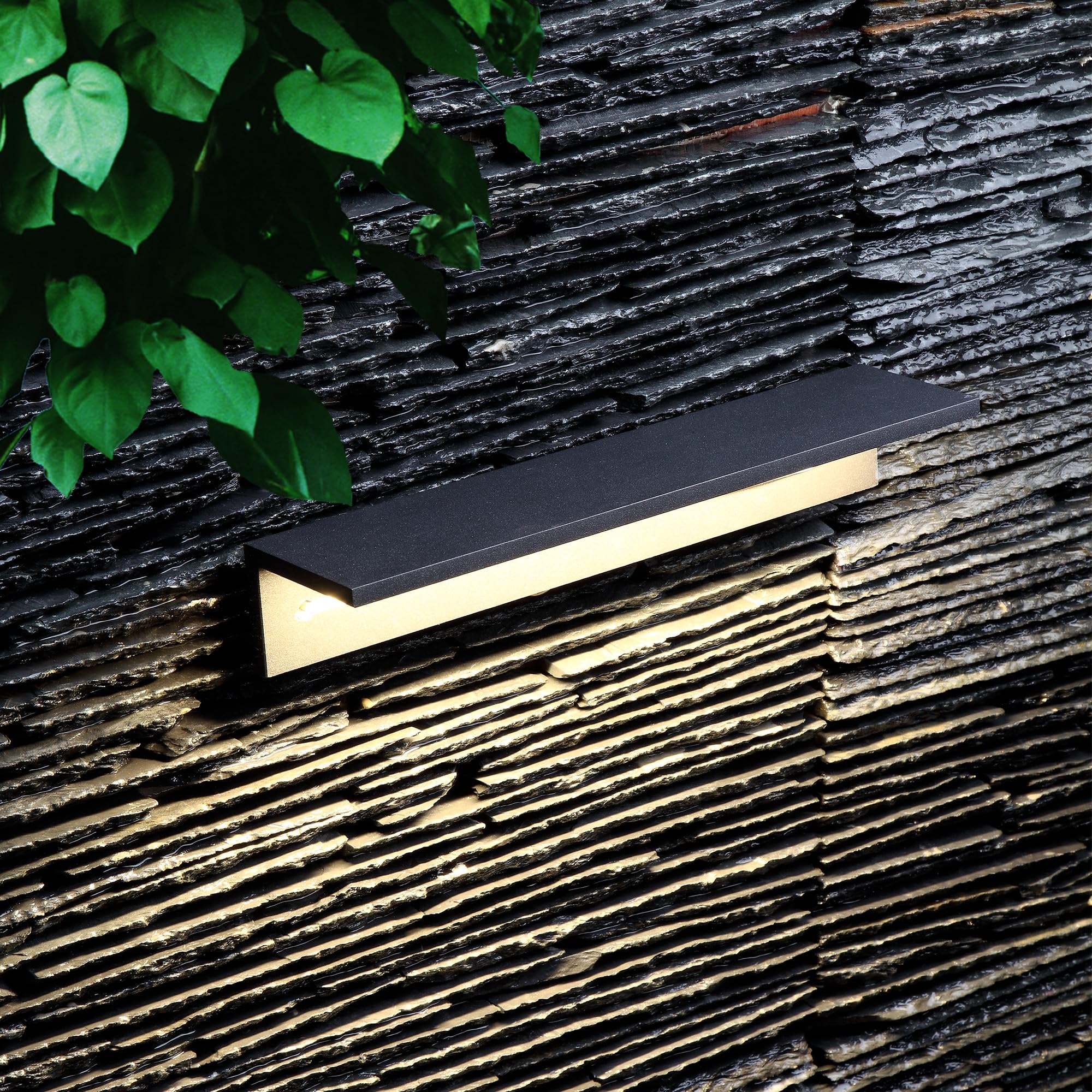 LED Außenwandleuchte Hausnummernleuchte 12W 1200LM,Moderne Außenlampe Wand IP54 Wasserdicht, Aluminium Wandlampe Außen Warmweiß 3000K,Außenbeleuchtung für Haustür Garten Eingang,Lampenlänge 320MM