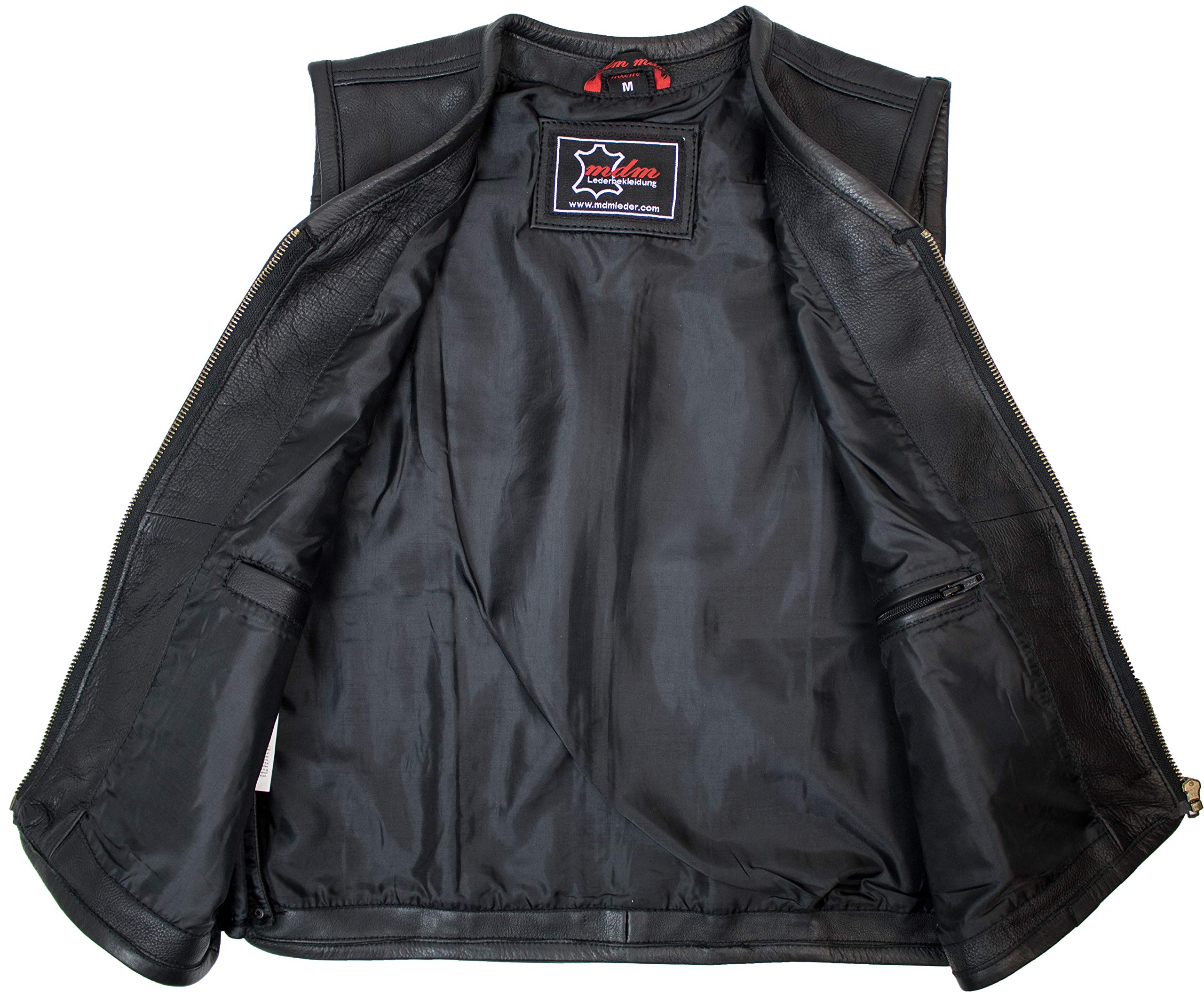 MDM Gilet da motociclista con spalle trapuntate, Nero , XXXXL