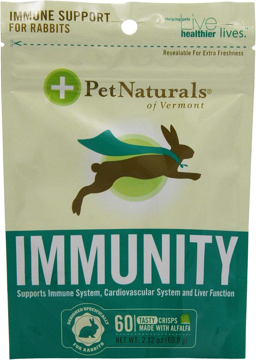 Pet Naturals of Vermont Immunity for Rabbits, 60 Crisps