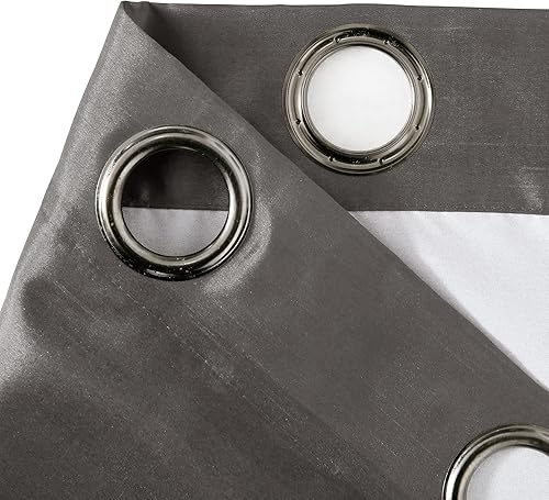 Miniatura 6 de Lush Decor Panel de cortina para ventana de seda sintética 100 % opaca con ojales (panel individual), 95 pulgadas de largo x 52 pulgadas de ancho,