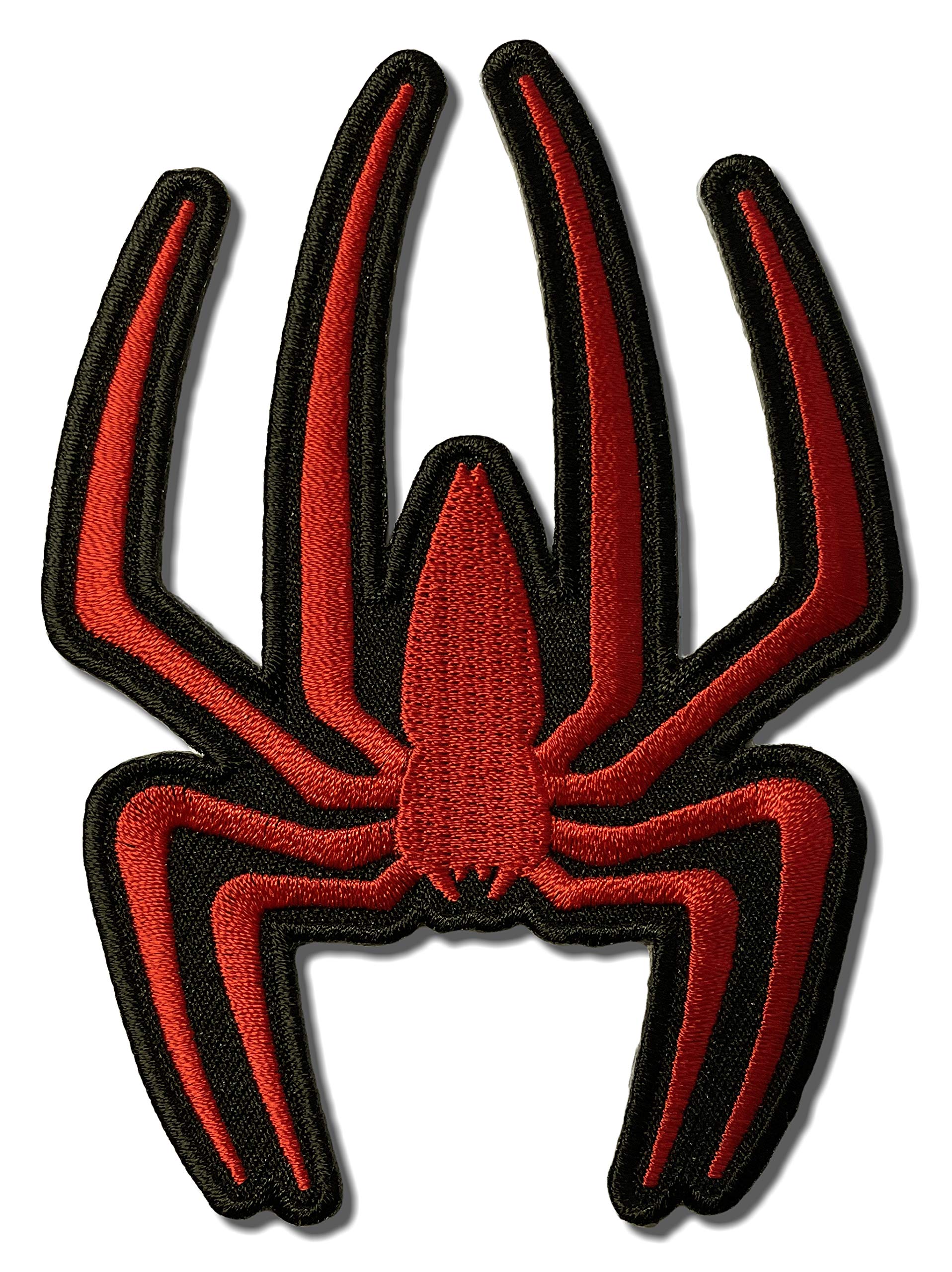 Embroidered Big Red Spider Iron on Patch