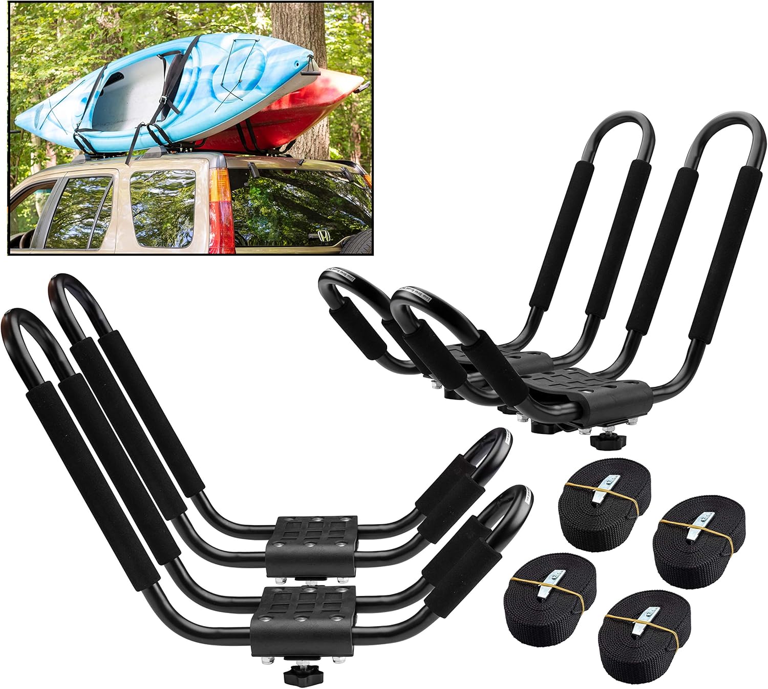 Kayak Roof Rack Sets Two Kayak Racks for Cars and SUVs Universal