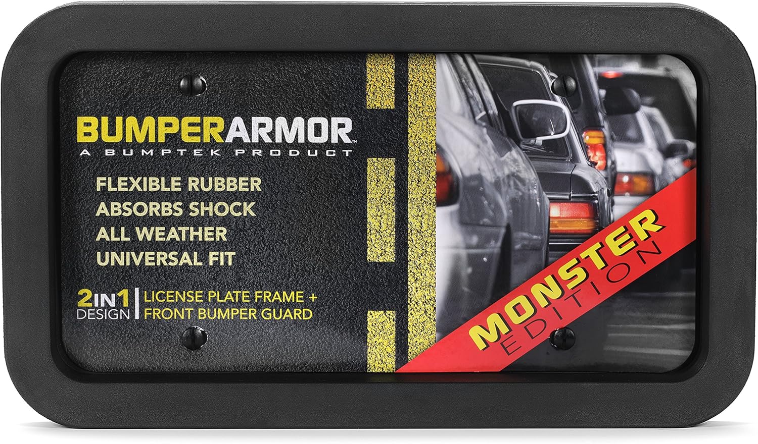 Heavy Duty Front Bumper Guard. Biggest & Toughest Flexible Rubber Front Bumper Protector !… (Monster)