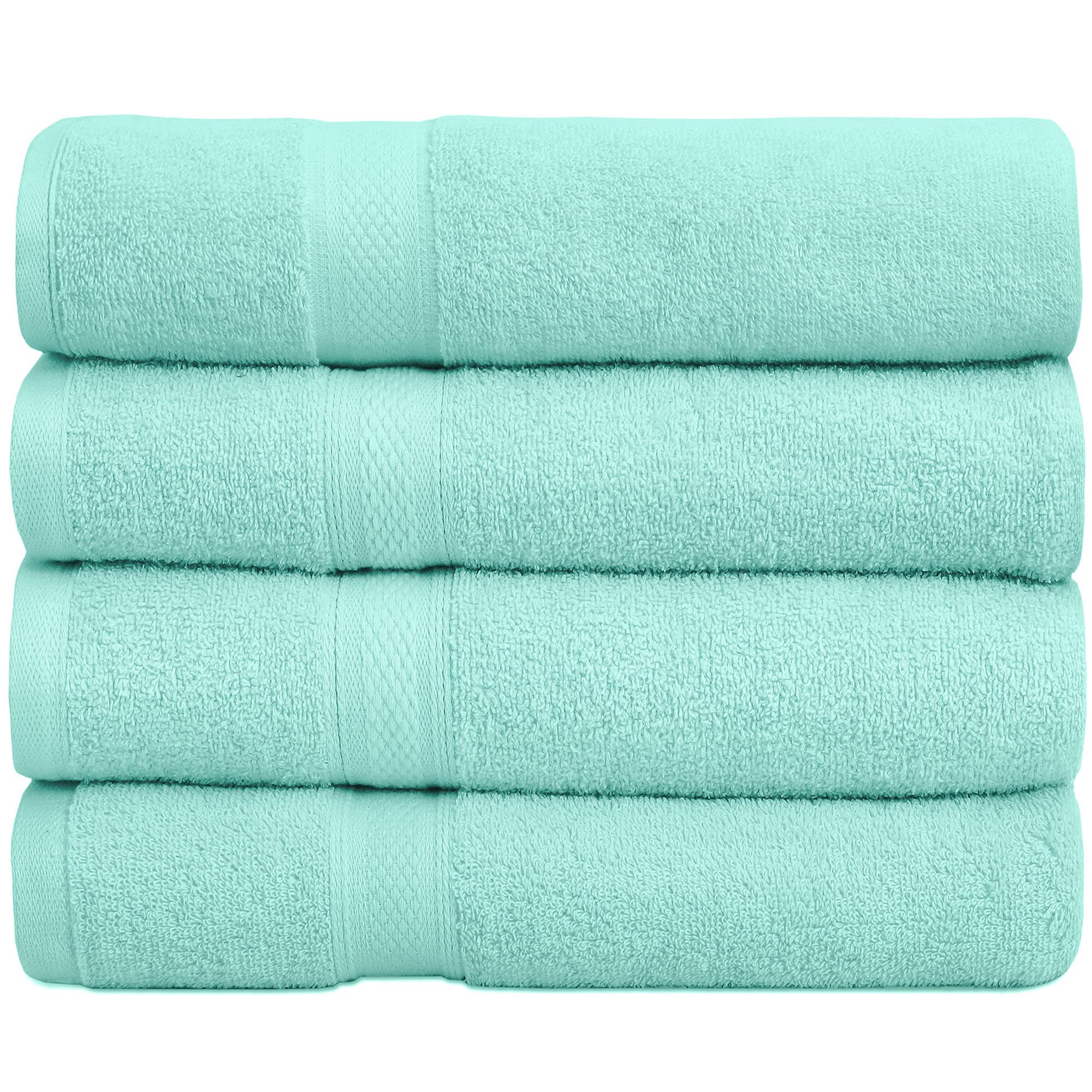 Serviettes de bain grand format en coton pour maison et spa professionnels de couleur turquoise
