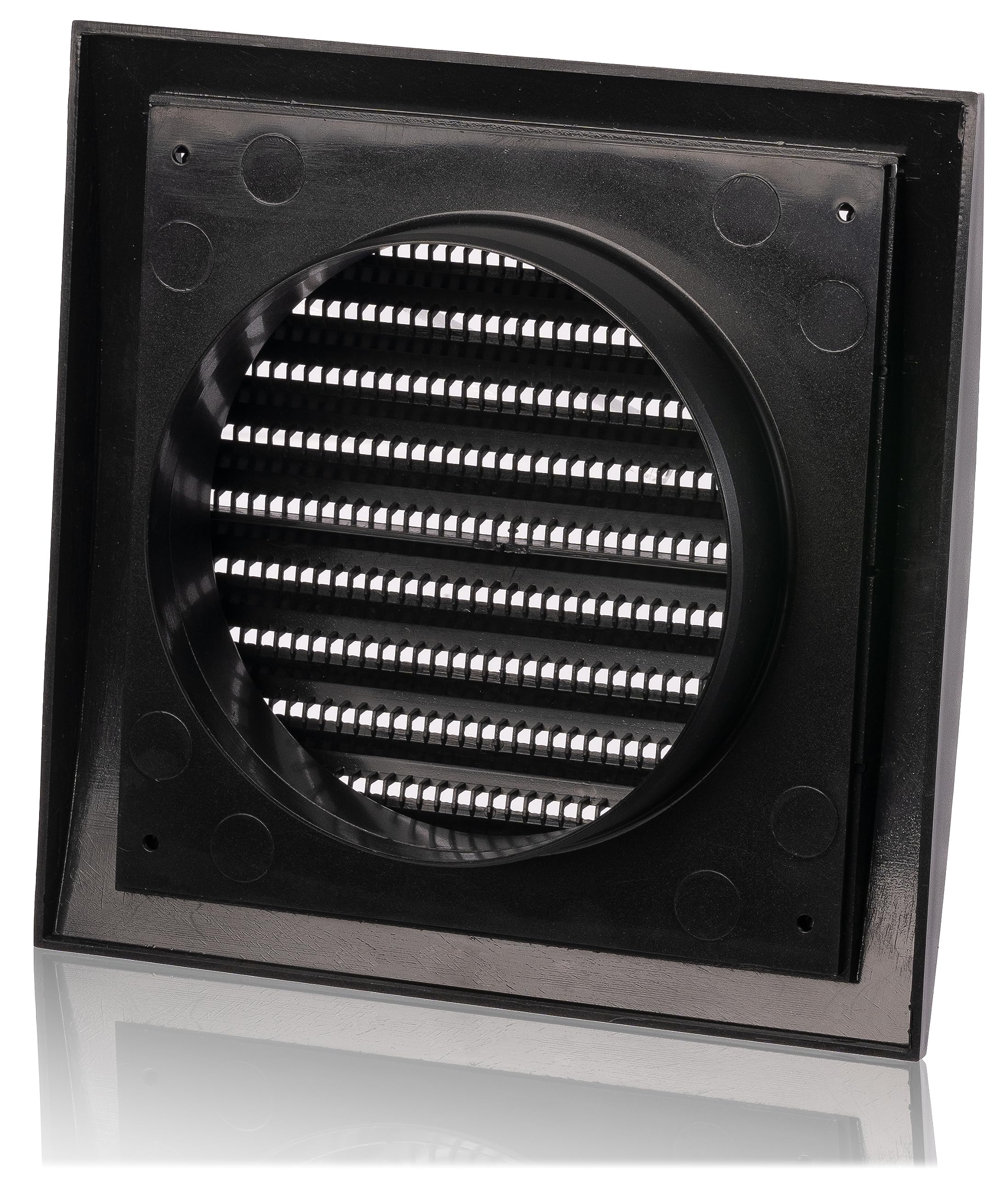 Grille De Ventilation 190x190mm Avec Moustiquaire - Réglable, ABS Anthracite - Intérieur/extérieur