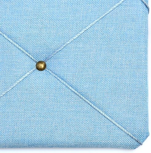 Miniatura 5 de Tablero de madera con lino de 20 x 16 pulgadas, decoración de pared, pin para colgar, marco de madera, tablero de anuncios, corcho, luz para el