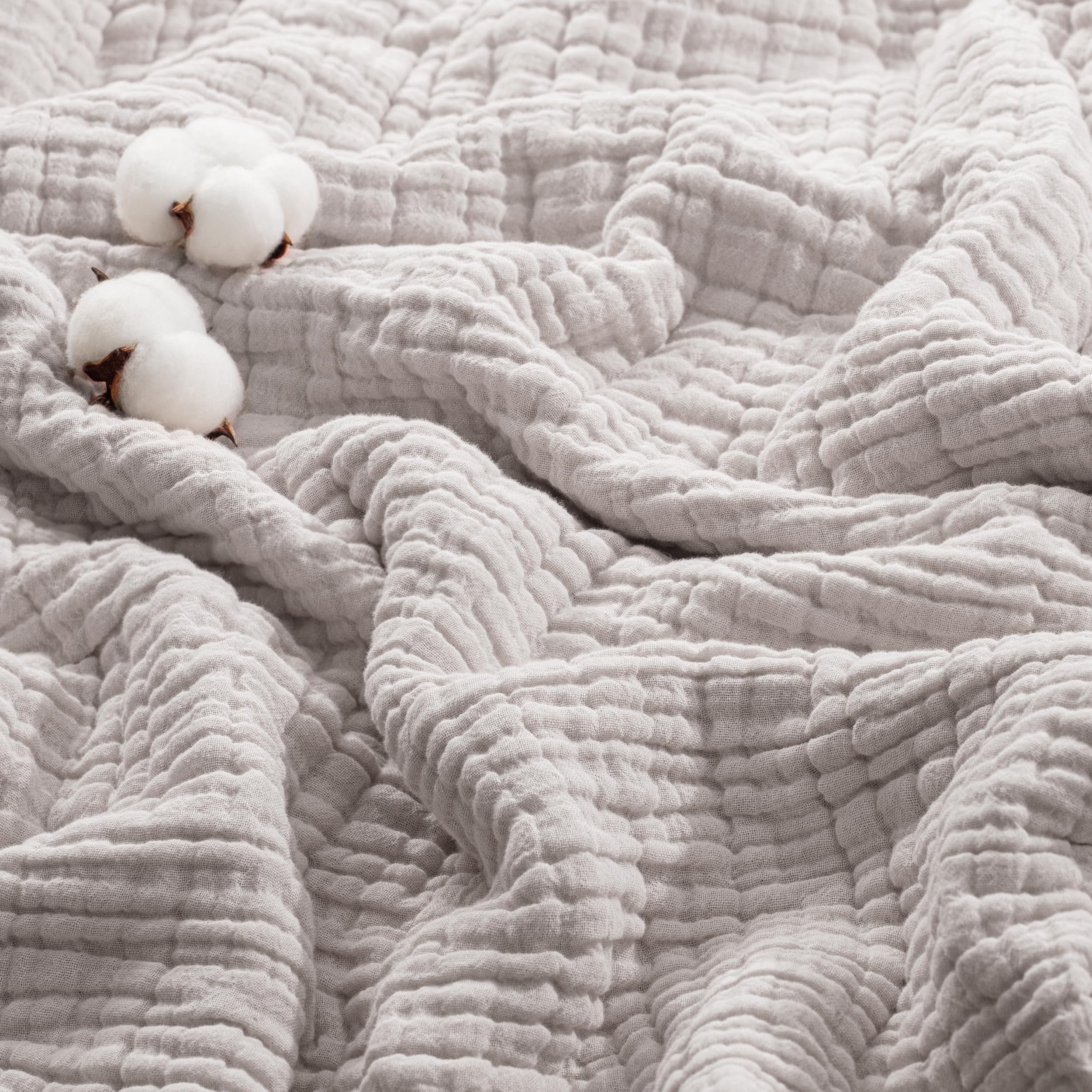Exclusivo Mezcla 6-Layer 100% Cotton Double Size Muslin Blanket, 150x200cm — image 1