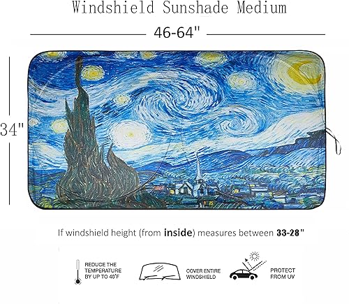 Miniatura 2 de Parasol para parabrisas para automóvil, SUV, camión, mantiene el vehículo fresco, fácil de usar, protege el vehículo de daños a altas temperaturas y