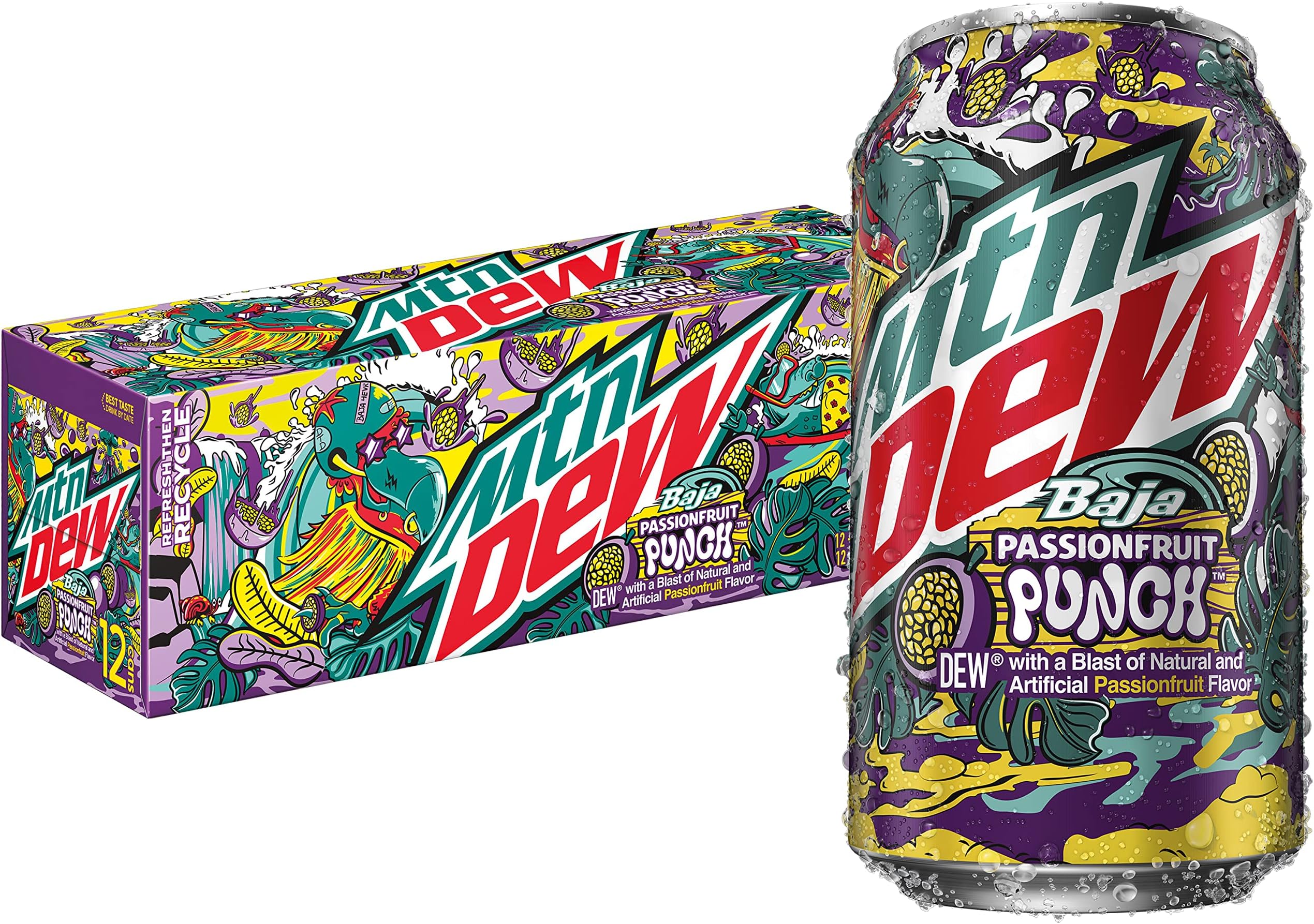 Mountain Dew Baja Passionfruit Punch 12oz 12pk