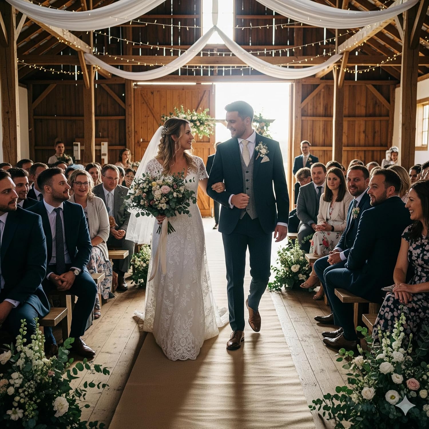 AAYU Brand Premium Rustic Burlap Aisle Runner - 40" x 50' with Ivory Trim