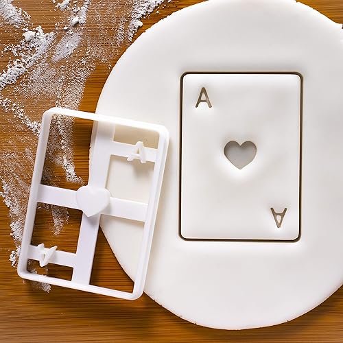 Miniatura 2 de Tarjeta de póquer Ace of Heart cortador de galletas, 1 pieza, ideal para DIY Las Vegas Casino fiesta temática - Bakerlogy