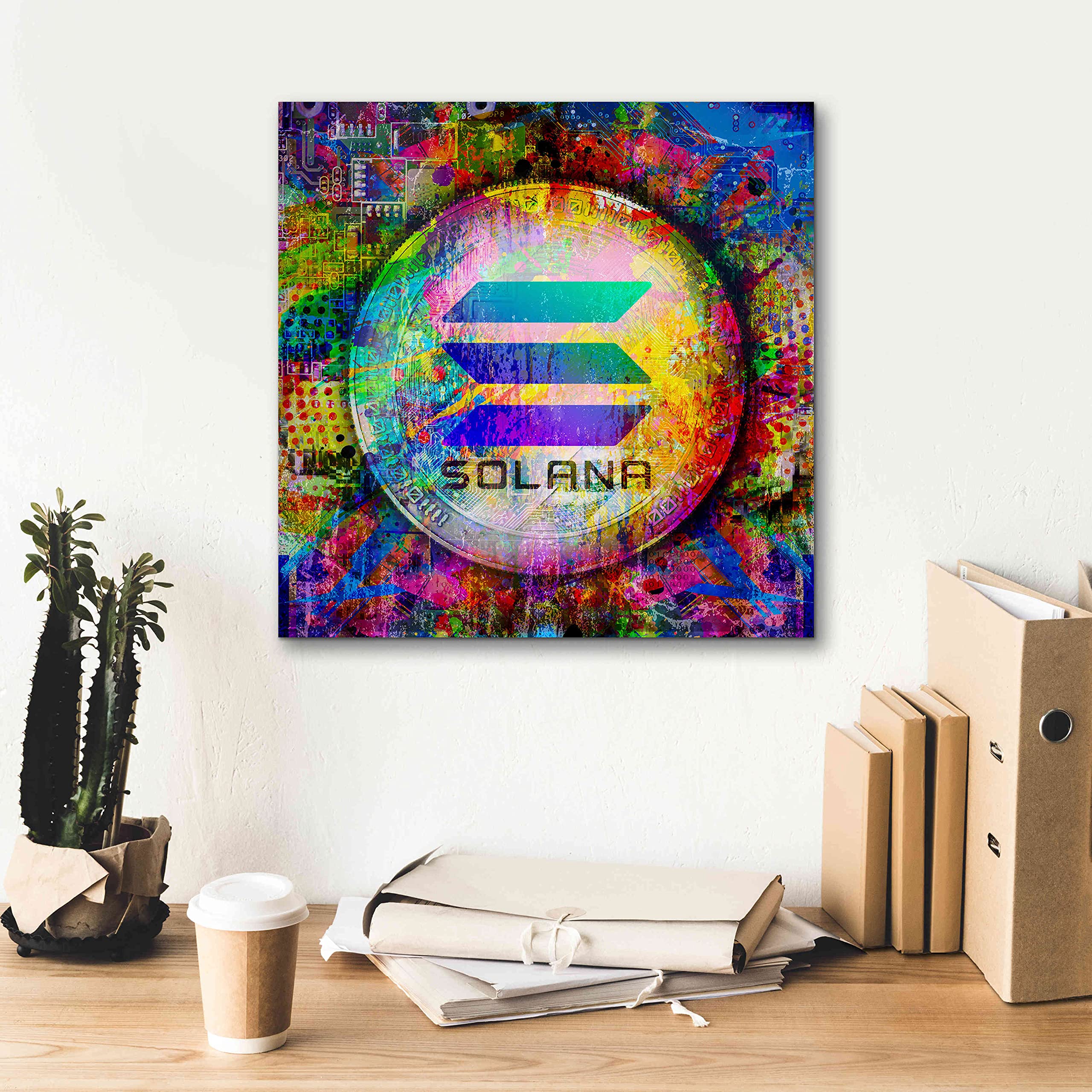 Amazon.com: Epic Graffiti 'SOL Solana Crypto,' Canvas Wall