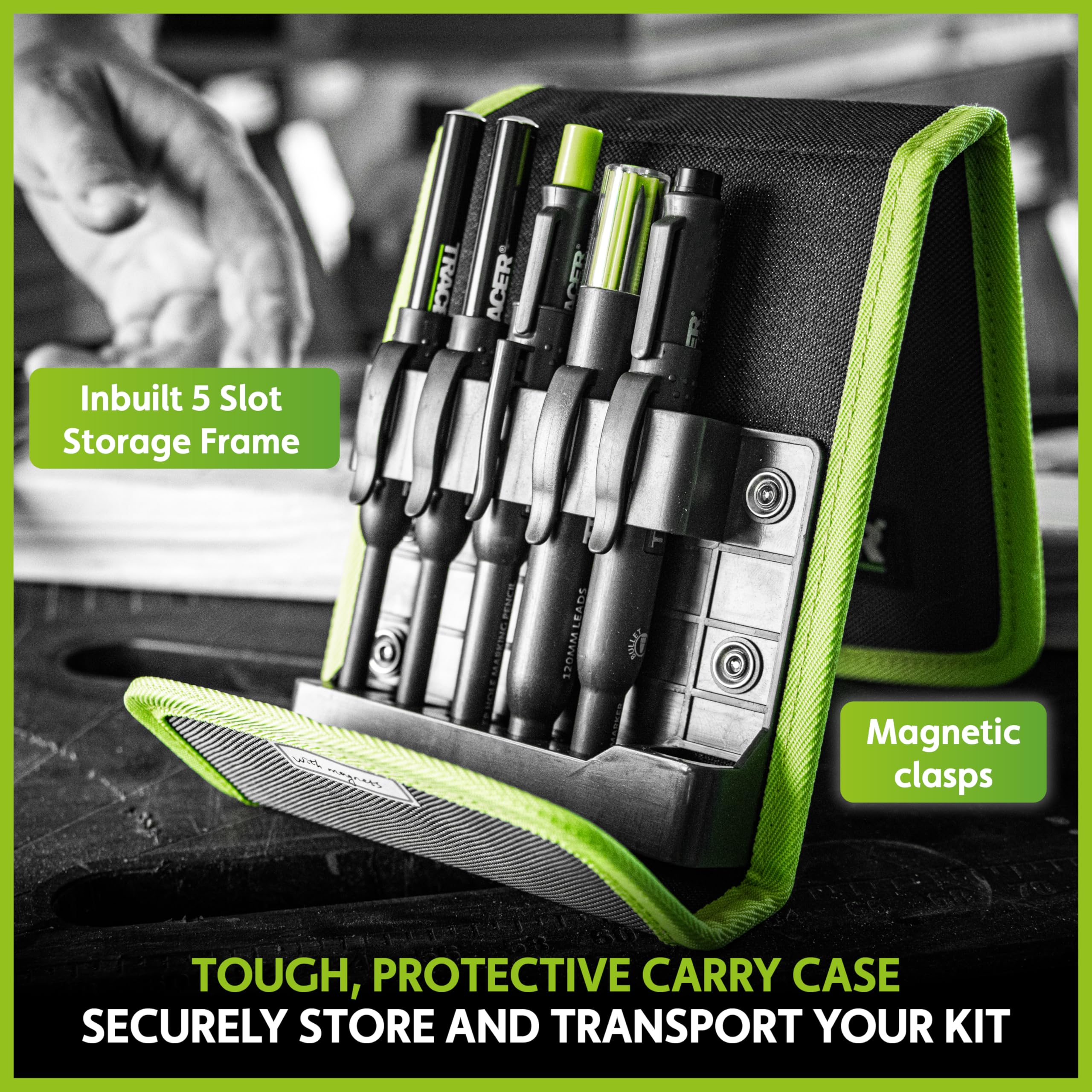 Tracer 5 Piece Construction Marker Kit with Storage Case