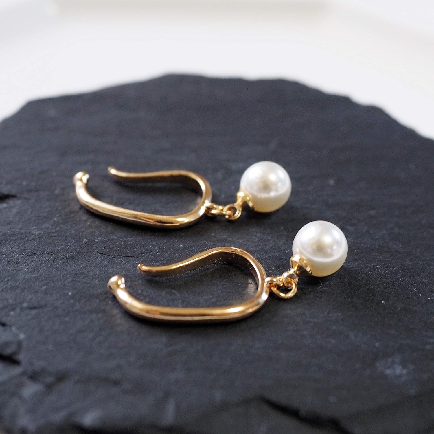Ear Cuff Earrings Pearl Gold, Crystal Rhinestone Hoop Clip-On Earrings, Non Pierced Earrings Silver For Women, Teardrop Comfortable Clip On Earrings,