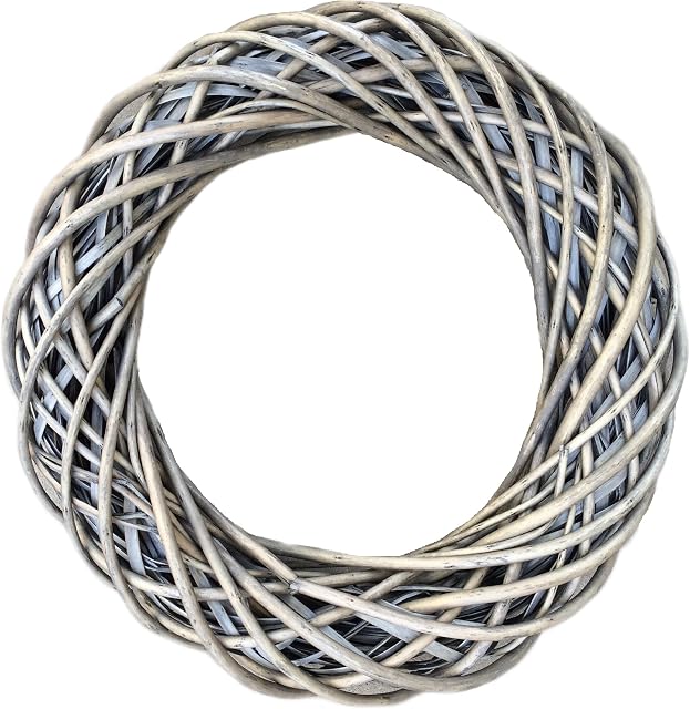 Large Antique Wash Willow Ring Wreath 48cm Diameter