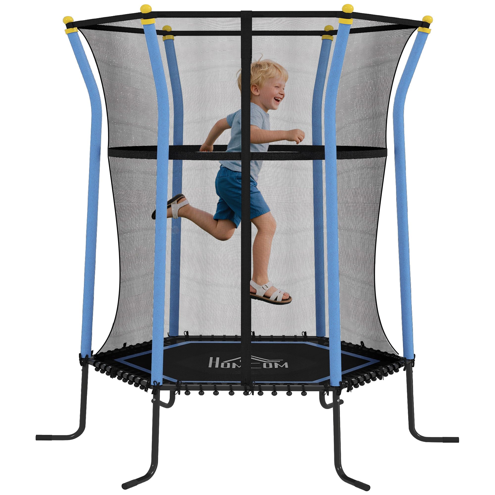 Trampoline Pour Enfants 150cm, Avec Panier De Basket-ball