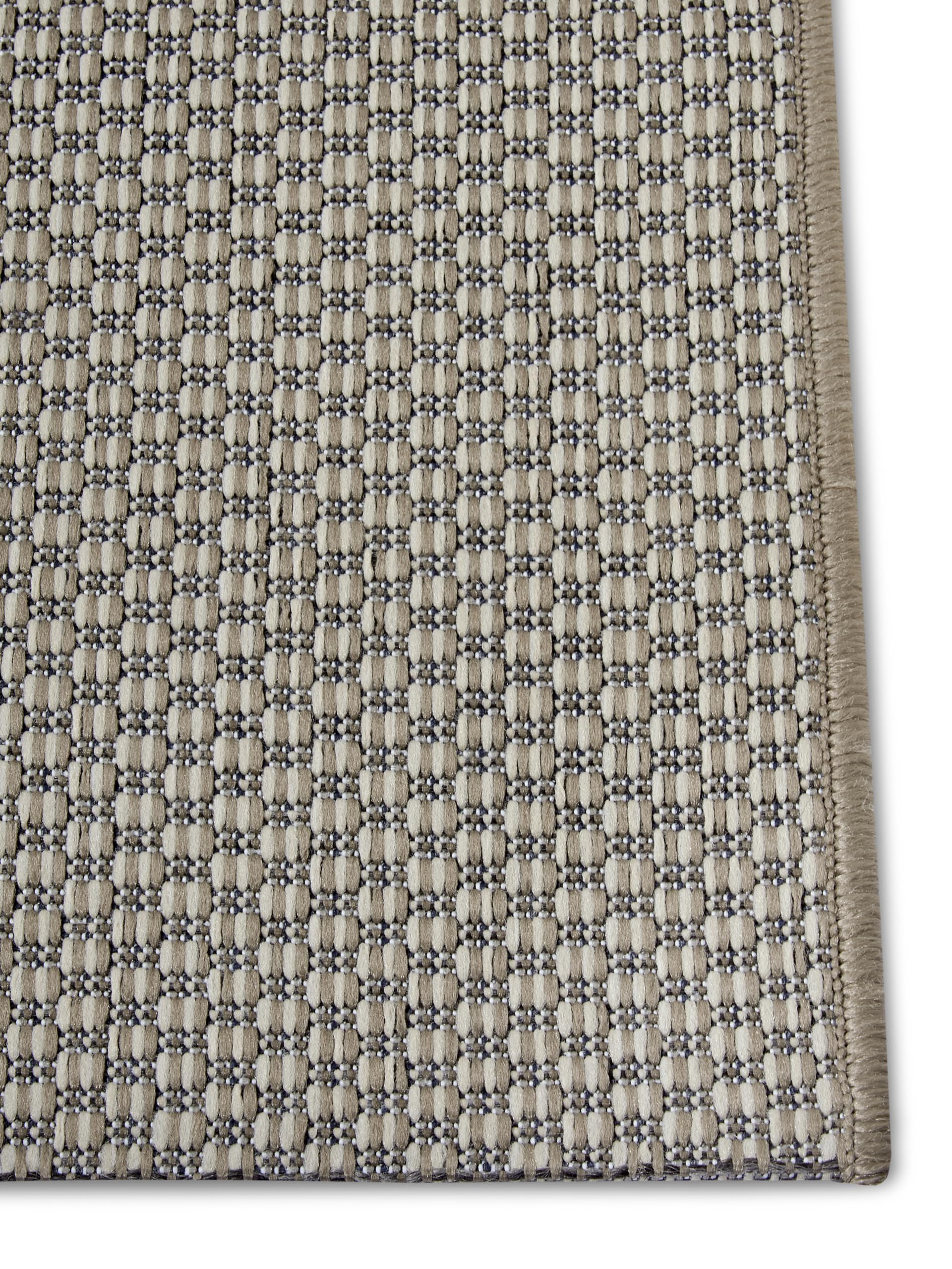 HANSE Home Pure - Alfombra Impermeable para Interior y Exterior, diseño Moderno, Resistente al Agua, Tejido Plano, para jardín, balcón, terraza, salón, Color Beige, 76 x 150 cm