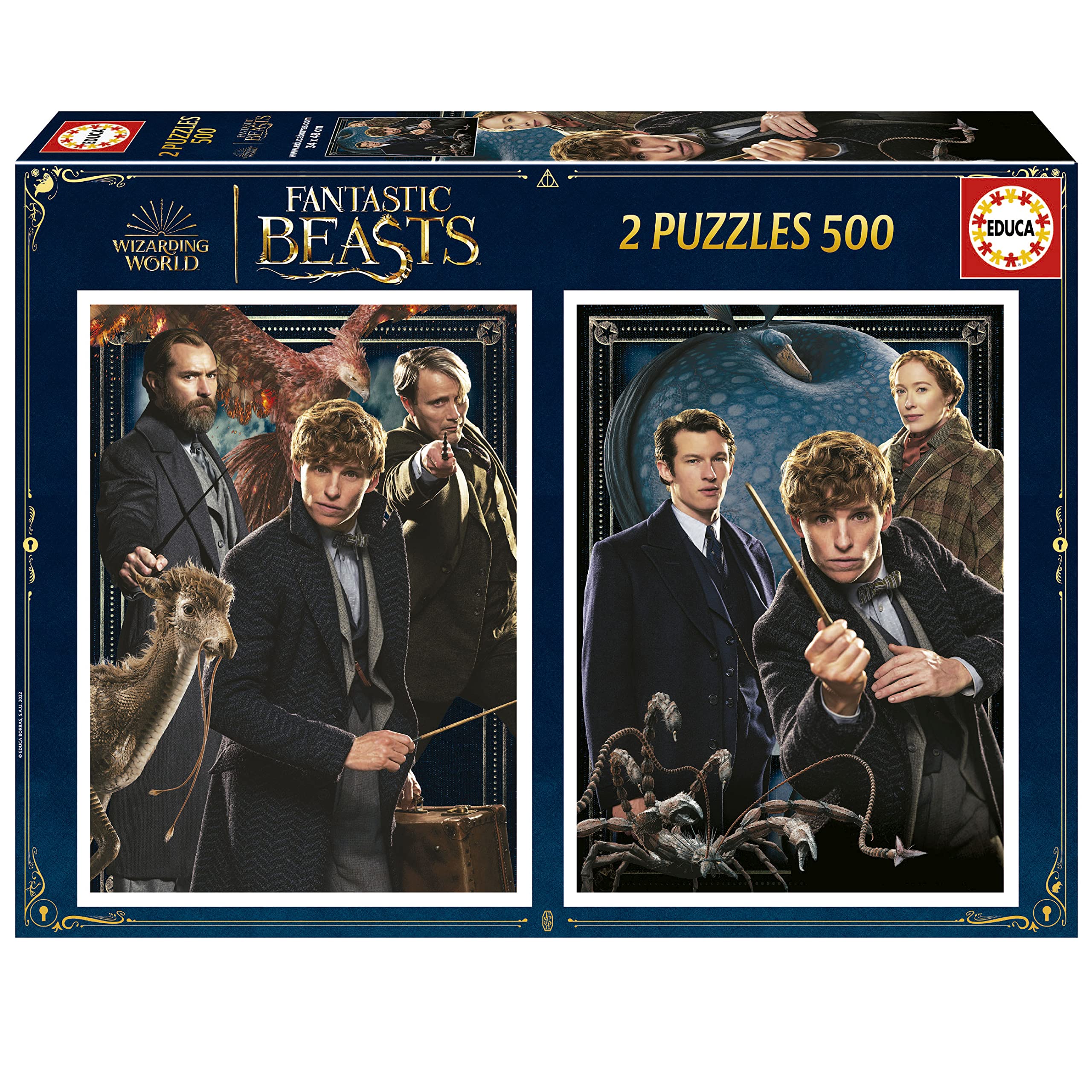 Educa2x500 Fantastic Beasts | 2 Puzzles of 500 Pieces each, Includes Glue Fix Puzzle to be able to paste it once finished | From 10 years (19492)The Forest Stewardship Council