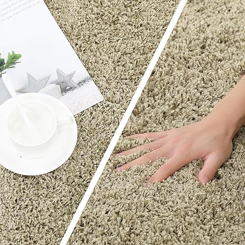 Miniatura 2 de Alfombra de área de 6 x 9 pies, alfombras esponjosas para sala de estar, alfombras lisas de felpa suave antideslizante de 6 x 9 pies, alfombra