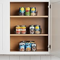 Vista 5 de ClearSpace Organizador de latas ajustable para refrigerador, diseño de dispensador de latas de soda expandible que se adapta a la mayoría