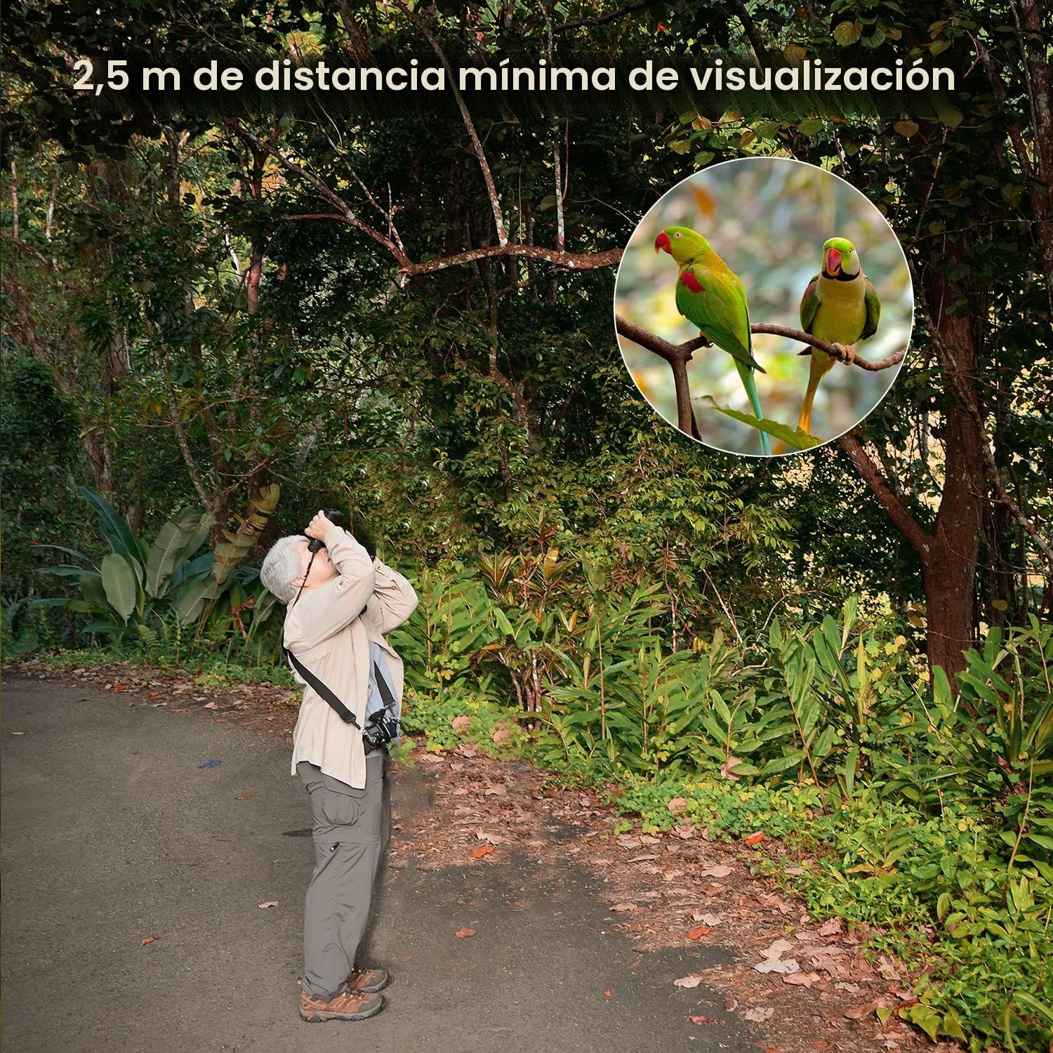 Usogood Prismáticos 10 x 42 HD con prisma BAK4 HD + lente FMC, prismáticos con adaptador de teléfono para fotografía, prismáticos adultos para observación de aves, caza, senderismo, safari