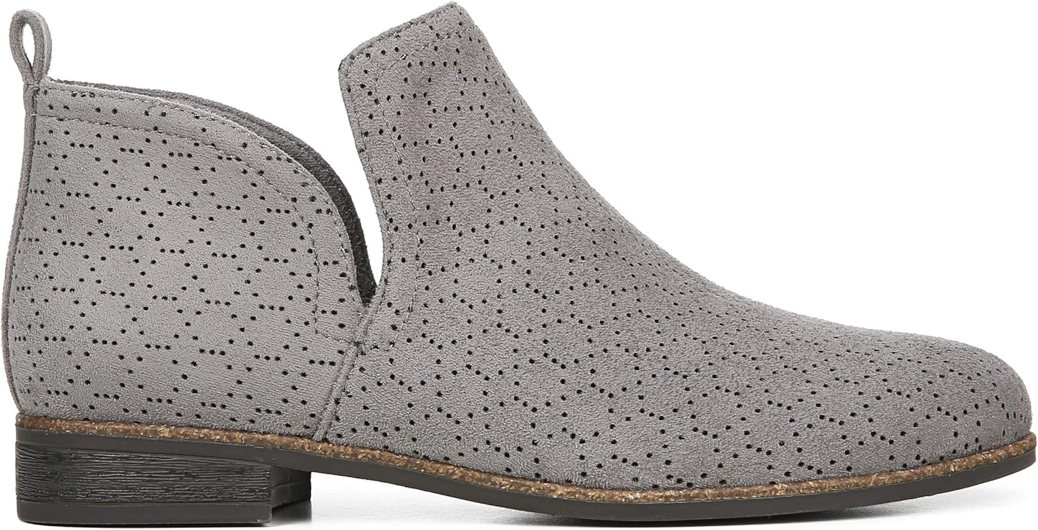 Dr. Scholl's Shoes Women's Rate Ankle Boot, Dark Shadow Grey Perforated Microfiber Suede, 8 US - Image 8
