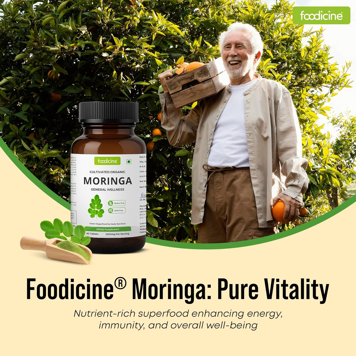Food Moringa Pills | Nutrient -rich superfood | Immunity supports allowance, and detox. Natural and Vegetarian Moringa 60 Tablet Food Moringa Pills | Nutrient -rich superfood | Immunity supports allowance, and detox. Natural and Vegetarian Moringa 60 Tablet
