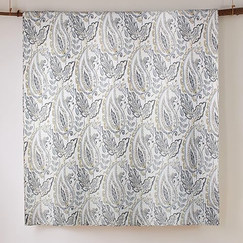 Miniatura 4 de Levtex Home - Juego de edredón gris Tamsin - Edredón matrimonialQueen + dos fundas de almohada estándar - Paisley moderno - Gris topo blanco roto -