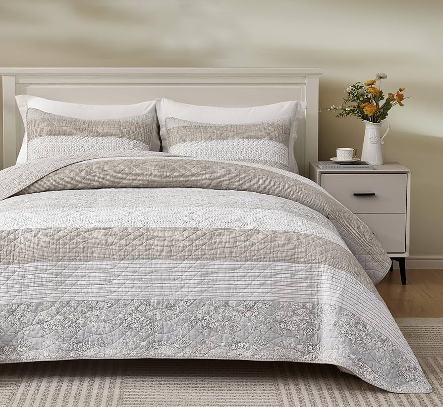 Amazon.com: Chezmoi Collection Robyn 3-Piece Neutral Taupe