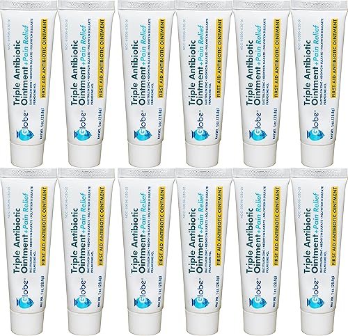 Globe Triple antibiótico + ungüento de doble acción para aliviar el dolor, 1 onza Protección contra el dolor y las infecciones las 24 horas