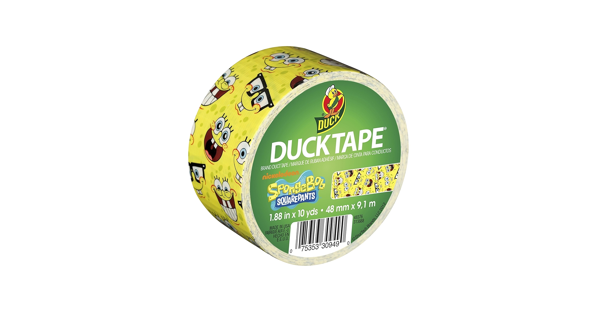 Duck Brand 280906 Licensed Duct Tape, SpongeBob SquarePants