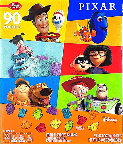 Miniatura 6 de Disney Pixar Snacks con sabor a frutas, bolsas de golosinas, paquete económico, 22 unidades
