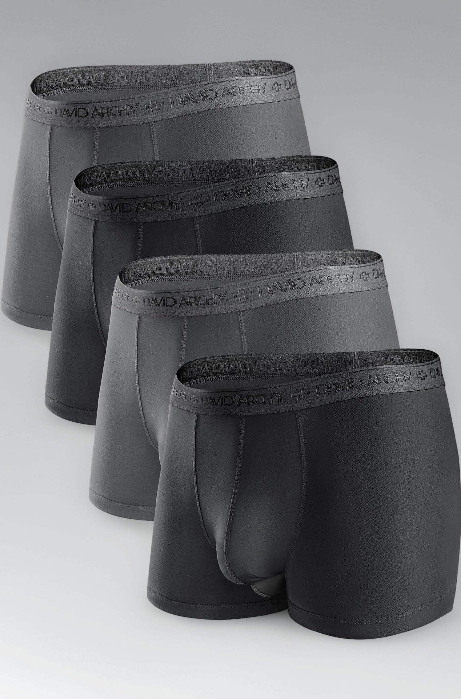 Men's Underwear Micro Modal Dual Pouch Trunks Support Ball Pouch Bulge Enhancing Boxer Briefs for Men 3 or 4 Pack