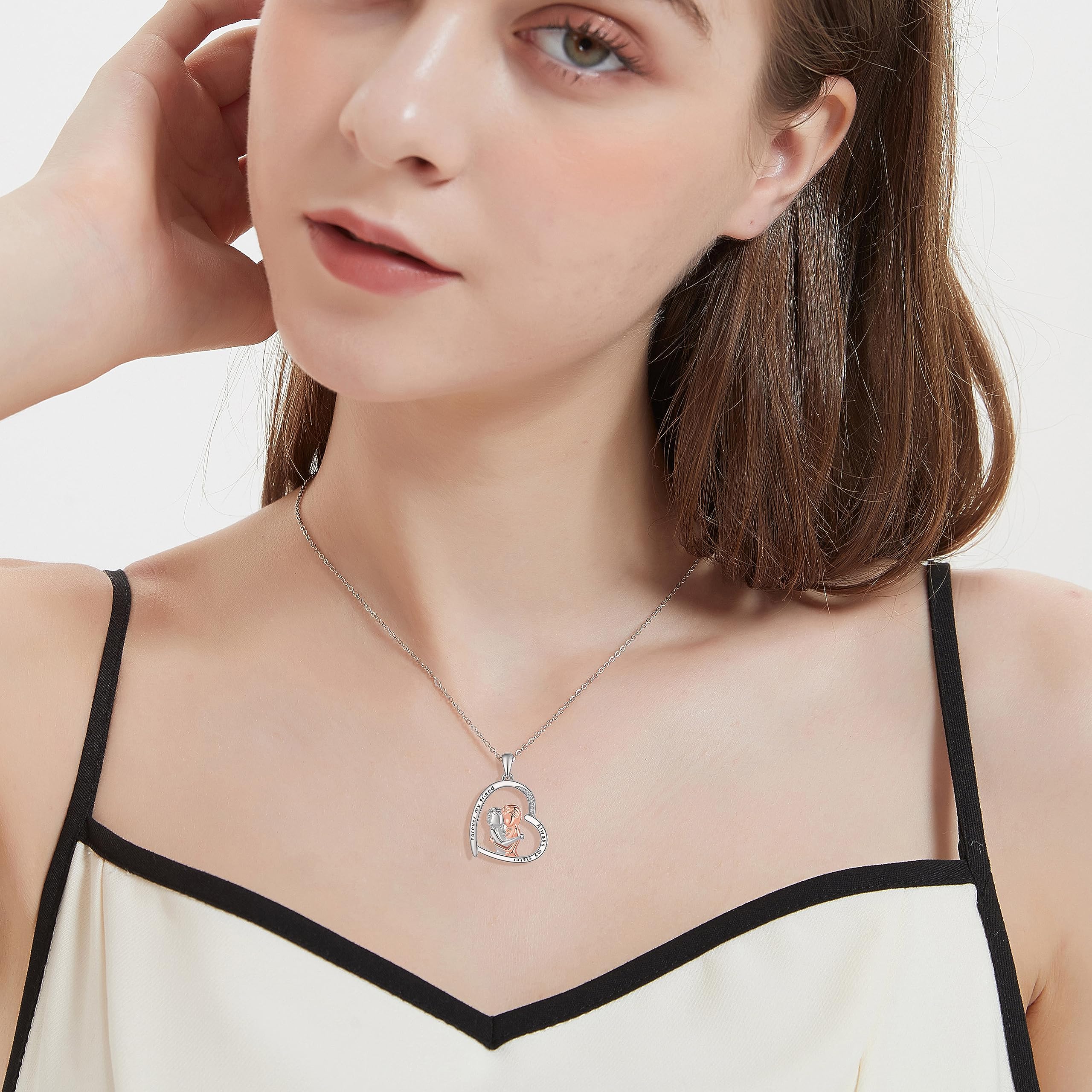 Abbraccio Di Sorella Regali Di Sorella Collana Di Sorella In Argento Sterling Collana Di Ciondolo Di Sorella Gioielli Regali Di Compleanno Per L'Amica Sorella Donne Femminili
