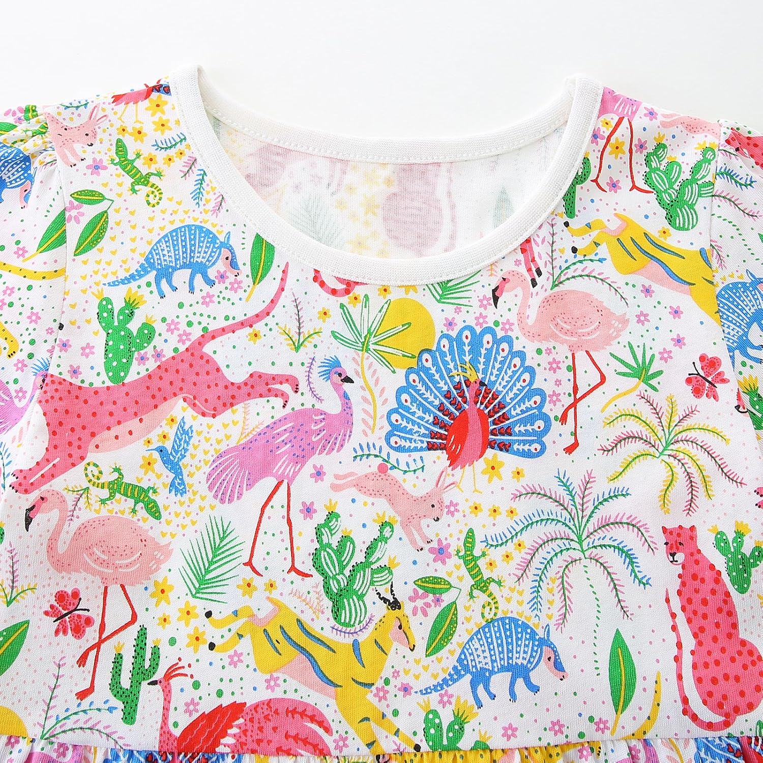 BeiVSlley Baby Girls Cotton Dress - Short Sleeve Toddler Summer Dresses, Kids Comfy Twirl A-Line Sundress for 2-7T - Image 3