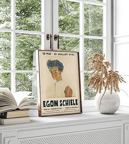 Miniatura 3 de Egon Schiele Famosas impresiones artísticas Exposición Egon Schiele Decoración de pared de museo Decoración estética de habitación Arte de pared
