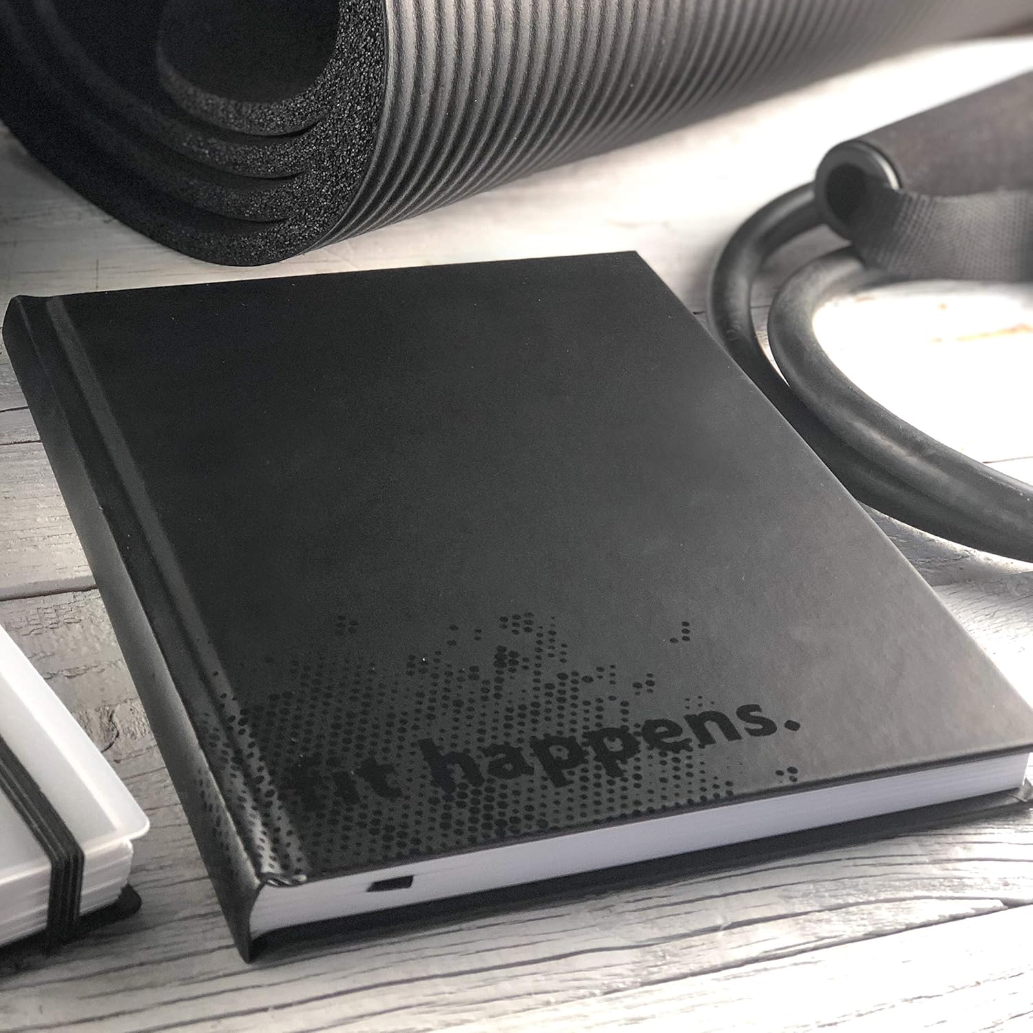 Fitlosophy fitspiration 'fit happens' Fitness Goal Tracker and Daily Gratitude Journal : Everything Else