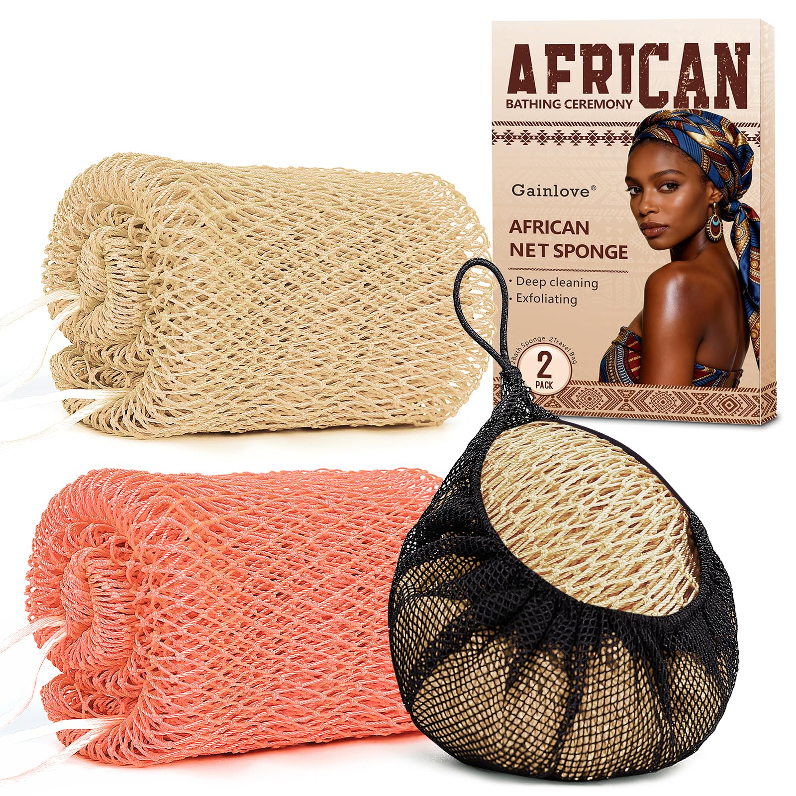 African Net Sponge - Exfoliating Body Scrubber -16 African Net Sponge - Exfoliating Body Scrubber -16