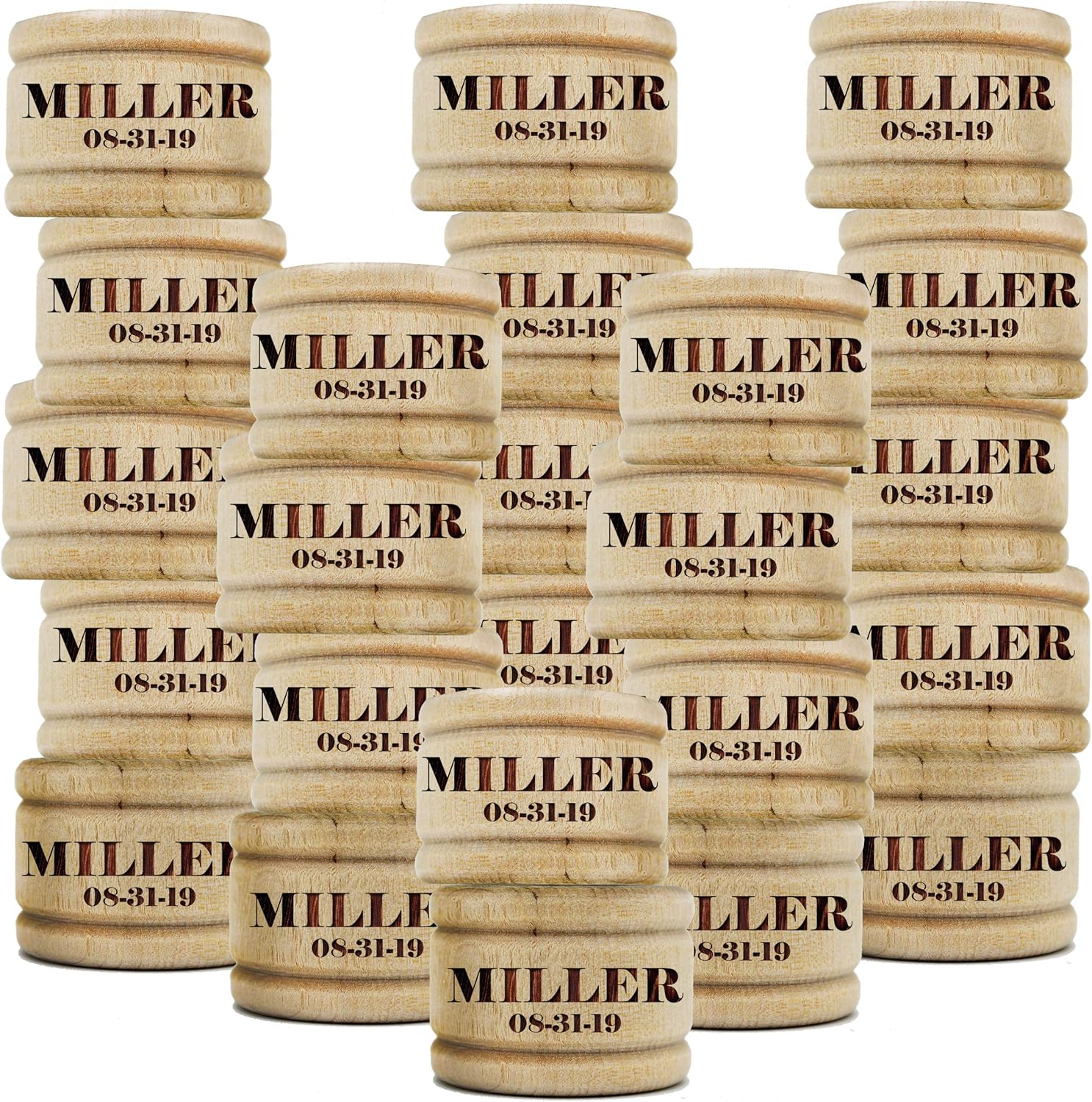My Personal Memories Custom Personalized Wooden Napkin Ring Holders for Home, Holidays, Party, Dinner (20)