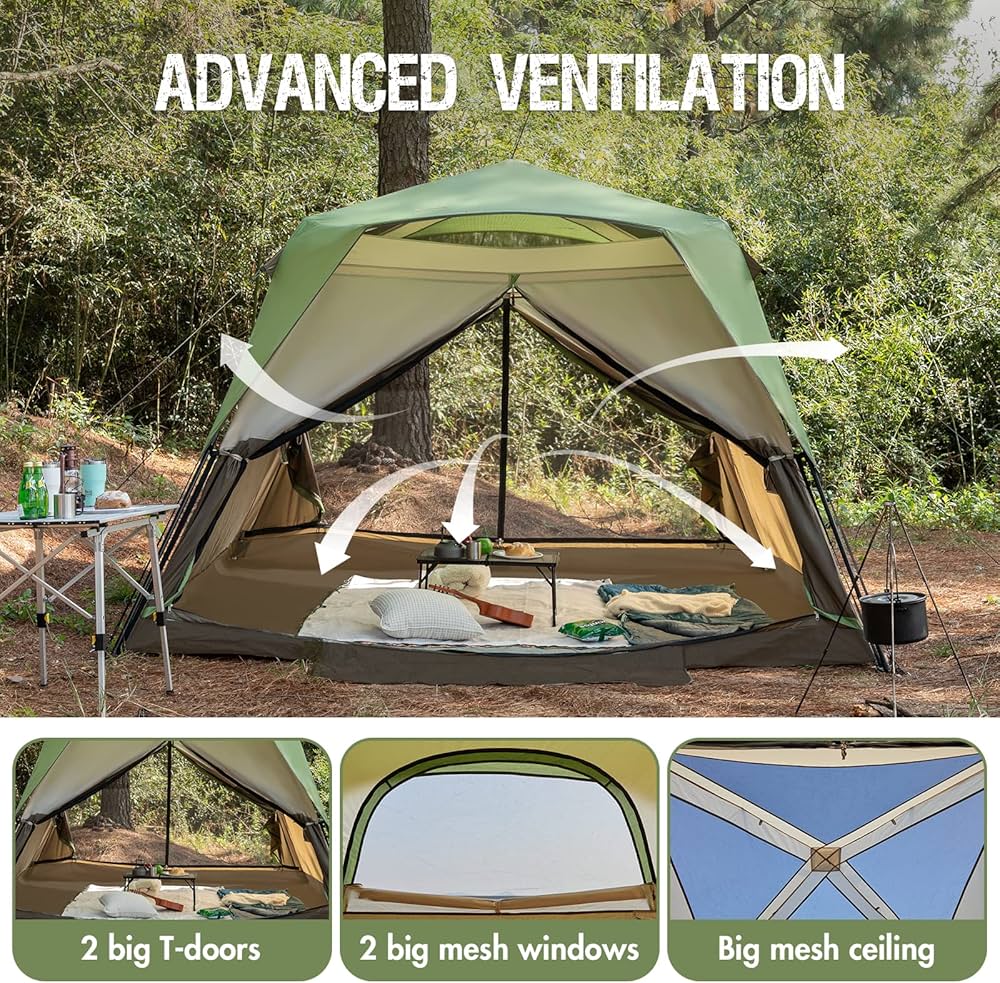 Timber Ridge 6-Person Instant Cabin Tent with Rainfly : Amazon.com