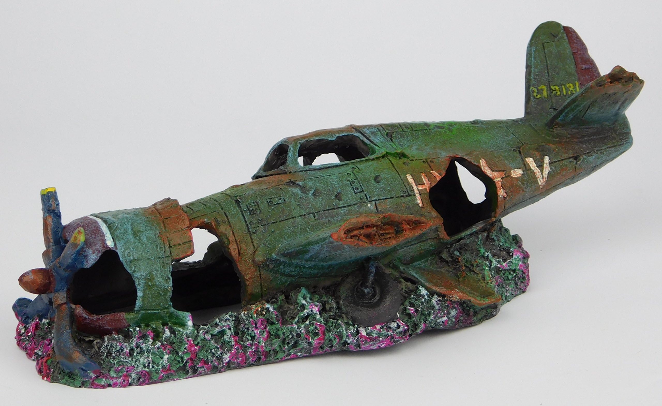 Aquabuyer Thunderbolt airplane aquarium ornament