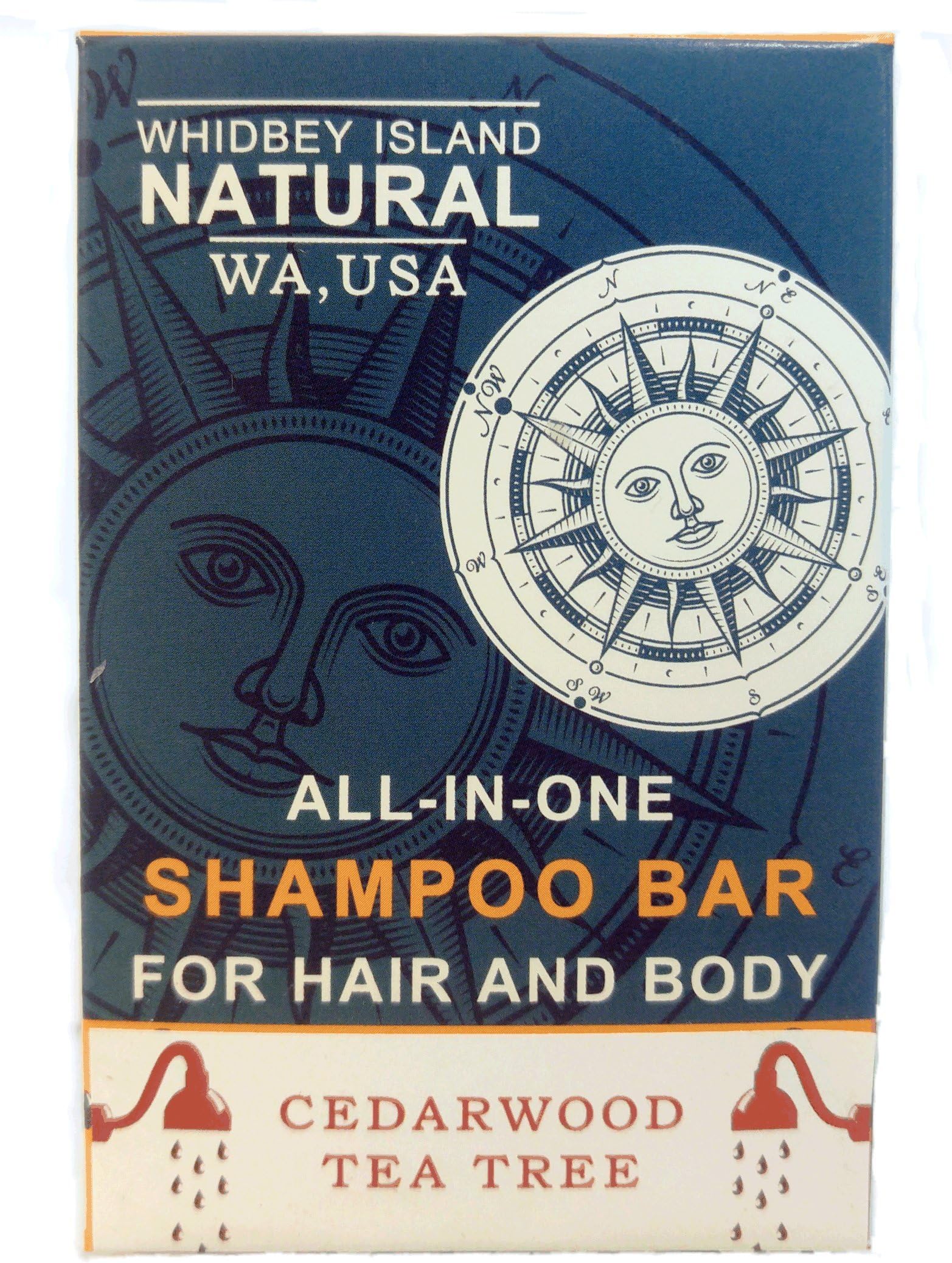 Whidbey Island Natural ALL-IN-ONE SHAMPOO BAR - Atlas Cedar and Tea Tree Oil | For Hair and Body | Non-Drying and Moisturizing | Safe for Colored Hair | made 4.2 oz (Two Bar Pack Prime)